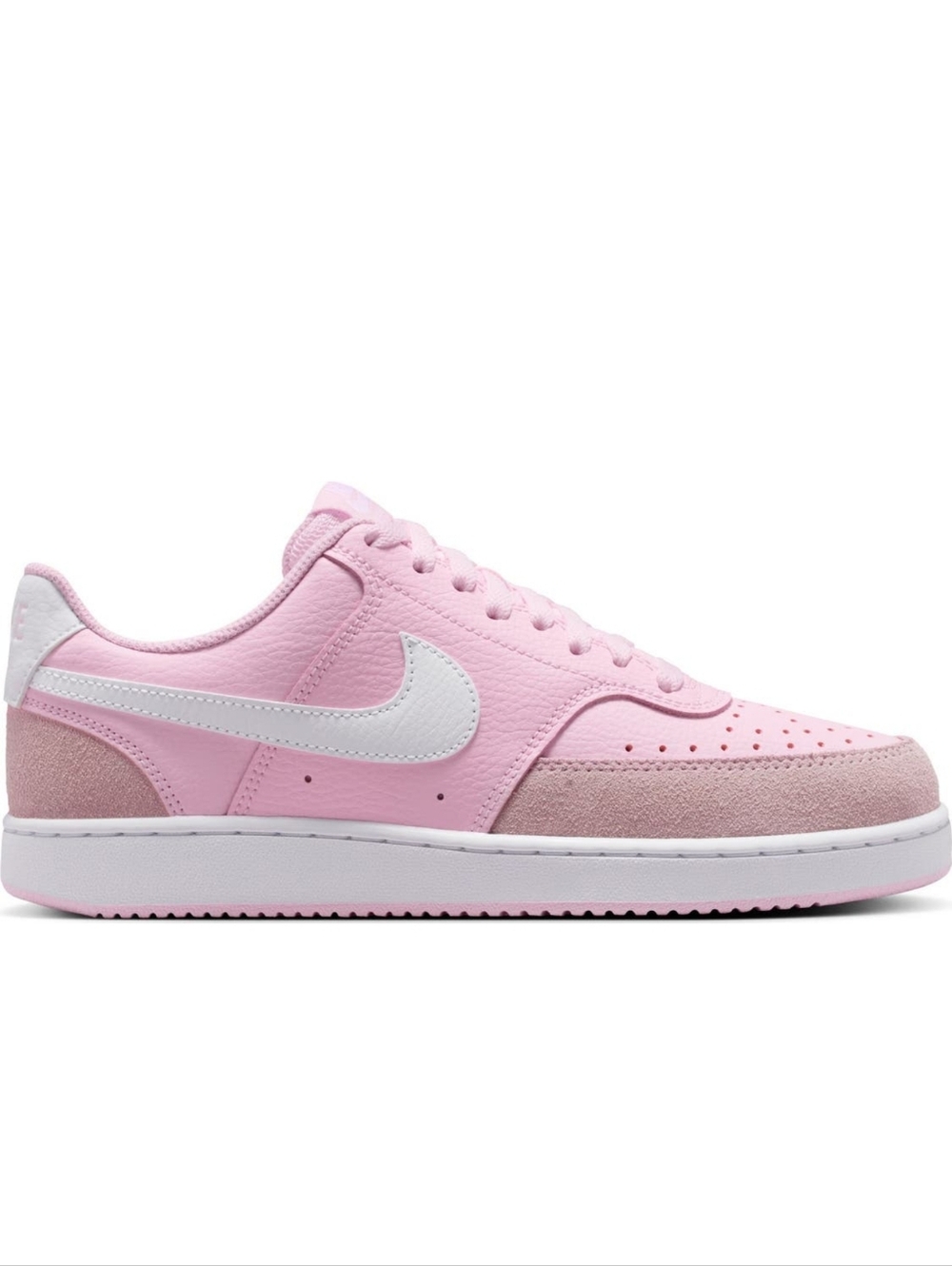 Sizes 5 To 12 Nike Court Vision Leather Women Pink LowTop Sneakers Walking Shoes